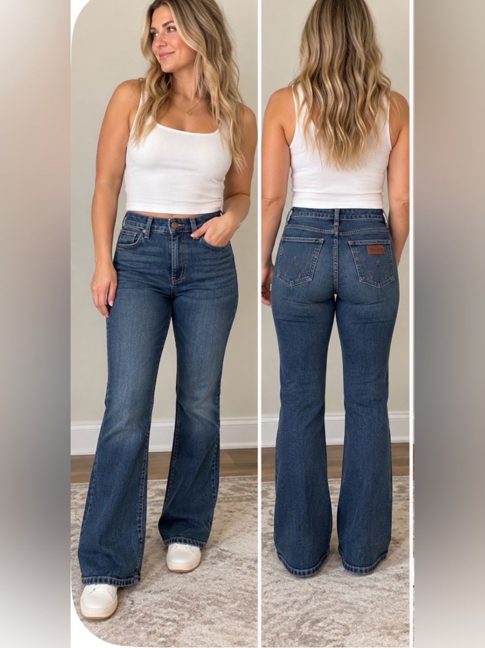 Wrangler Retro High Rise Bootcut Jeans Women’s Blue Denim Western sz 30” waist